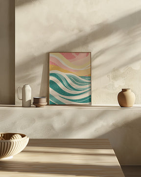 Abstract Sea Waves Poster