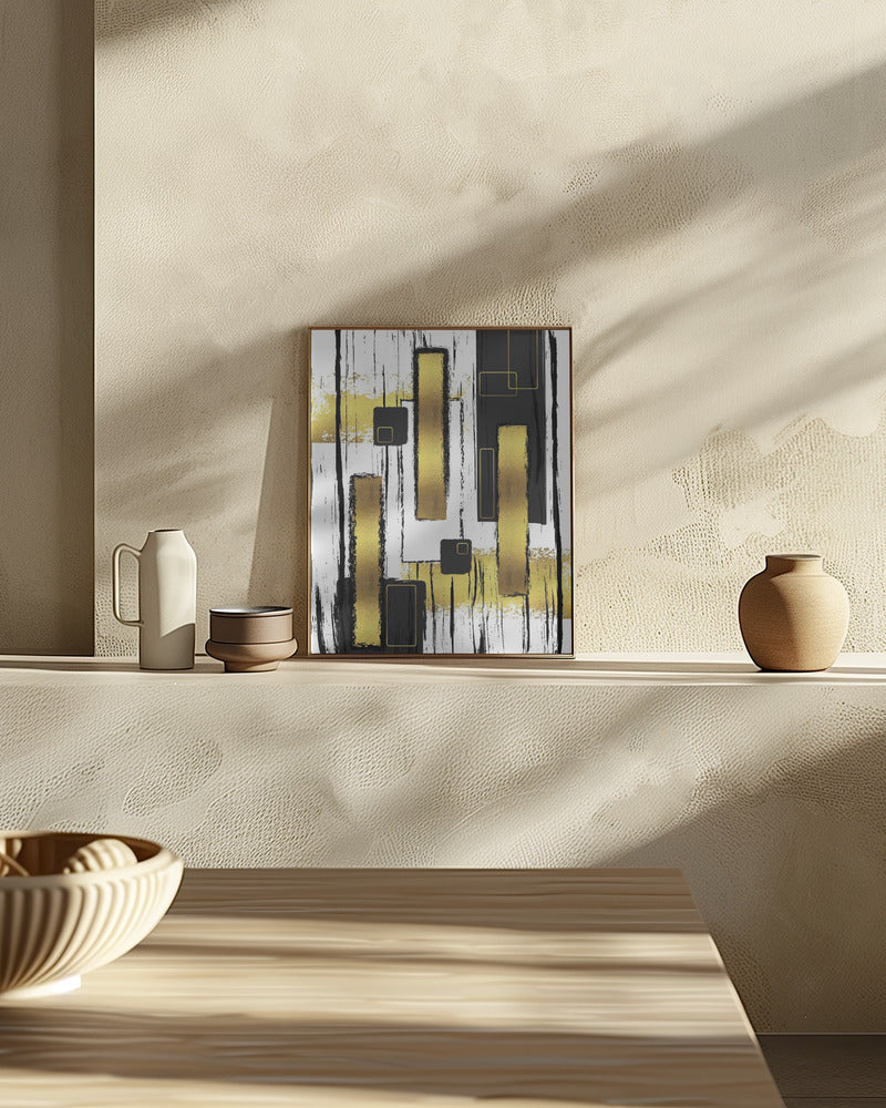 ABSTRACT ART Lively geometric fun Poster