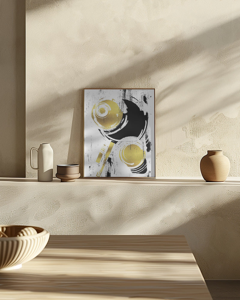 ABSTRACT ART Flying spheres Poster