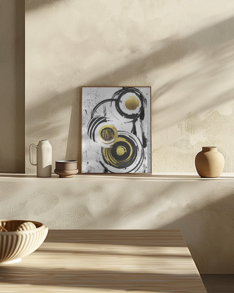 ABSTRACT ART Rotating circles Poster