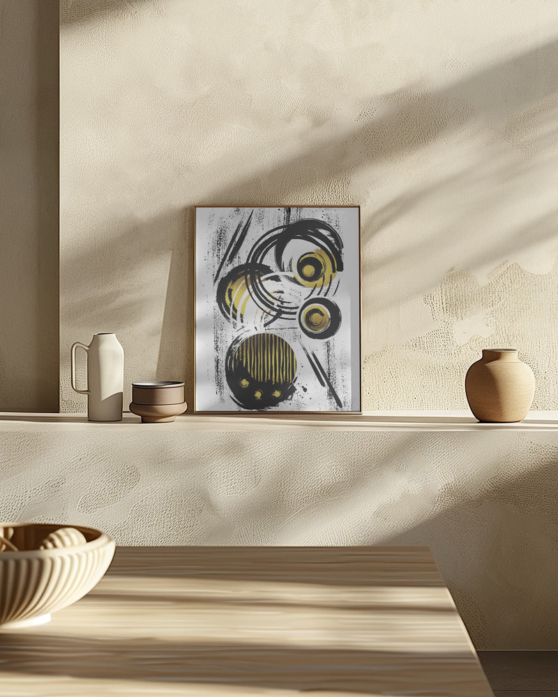 ABSTRACT ART Funky circles Poster