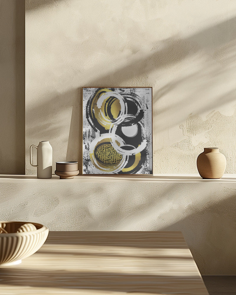 Abstract Painting No. 2 | gold Poster