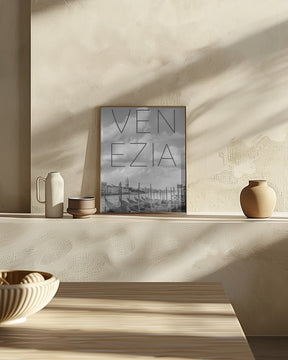 VENICE Grand Canal and St Mark&#039;s Campanile | Text &amp; Skyline Poster