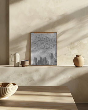 SAN DIEGO Skyline | Text Poster