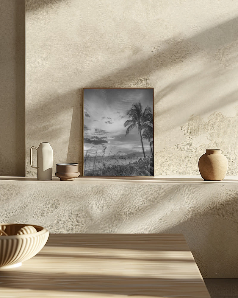 BONITA BEACH Evening mood | monochrome Poster