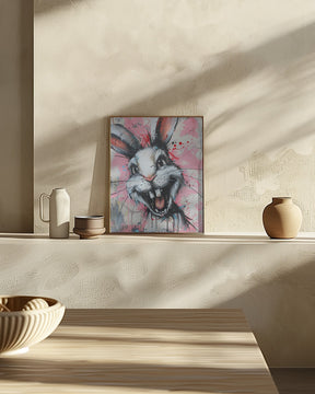 Creepy laughing bunny Poster