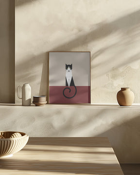 Coco as a geometric cat Poster