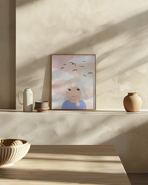 She´s got her head among the clouds Poster