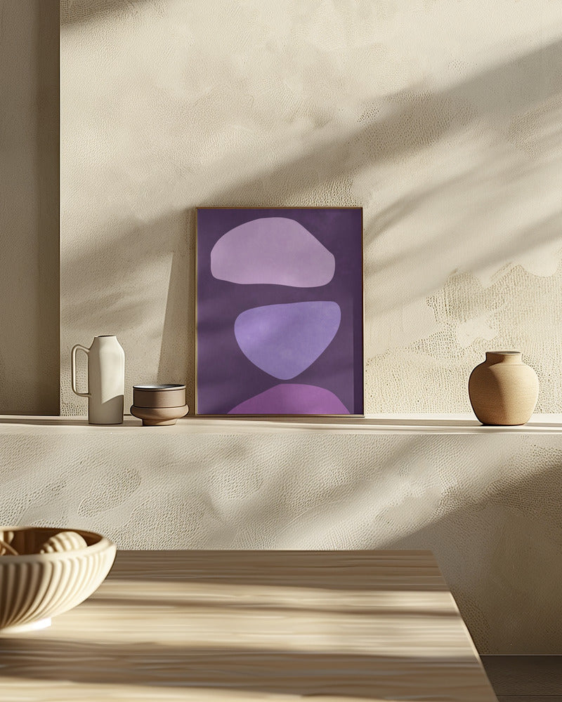 Abstract Forms Violet Poster