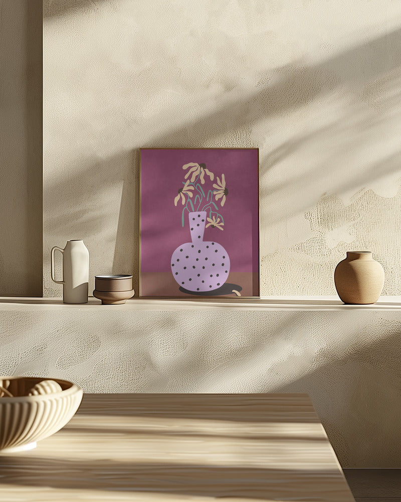 Flowers in Vase Poster