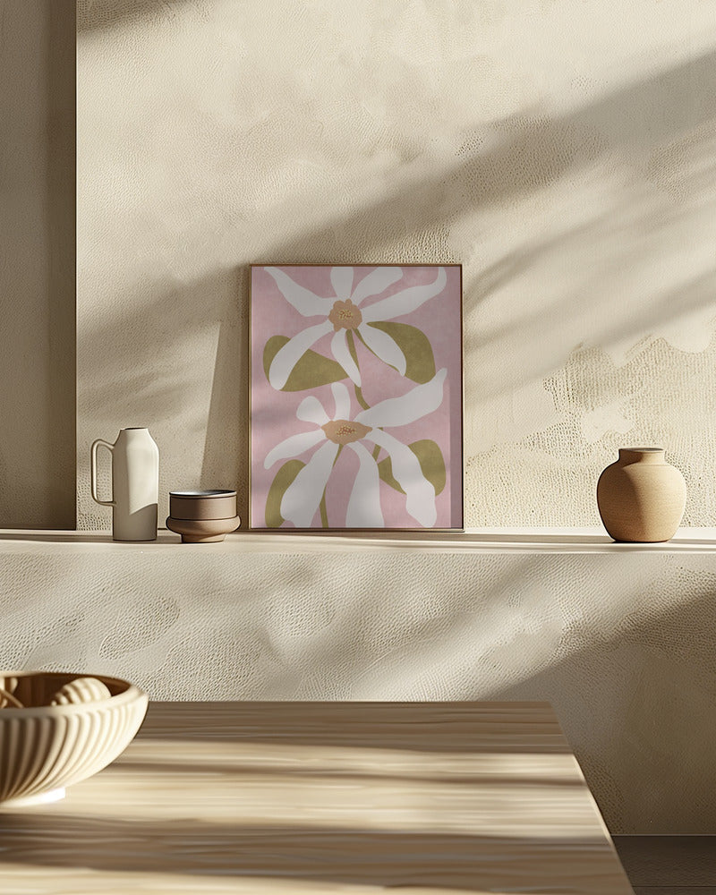 Abstract Flowers I Poster