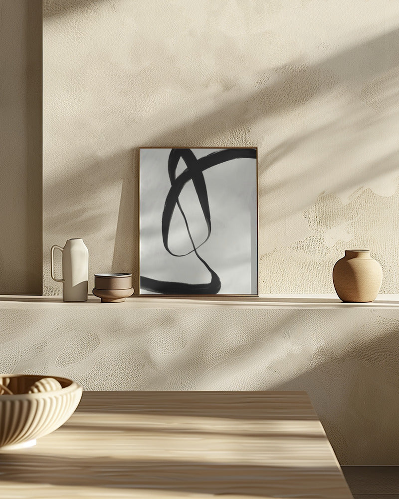 Black Strokes No 7 Poster