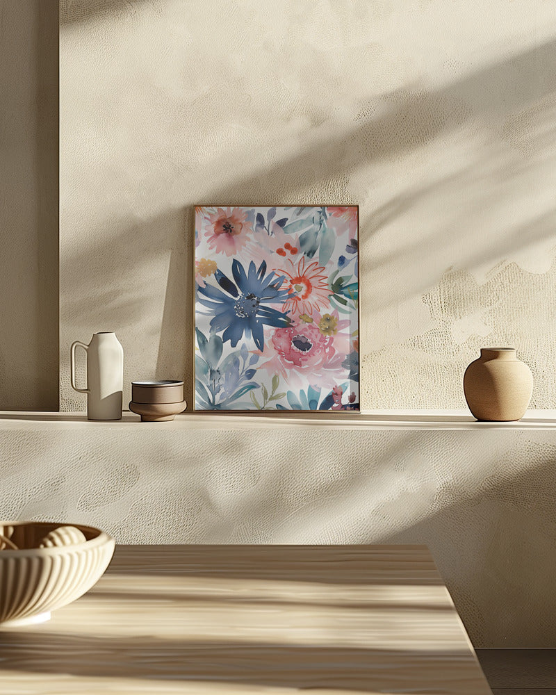 Watercolor Floral No. 1 Poster