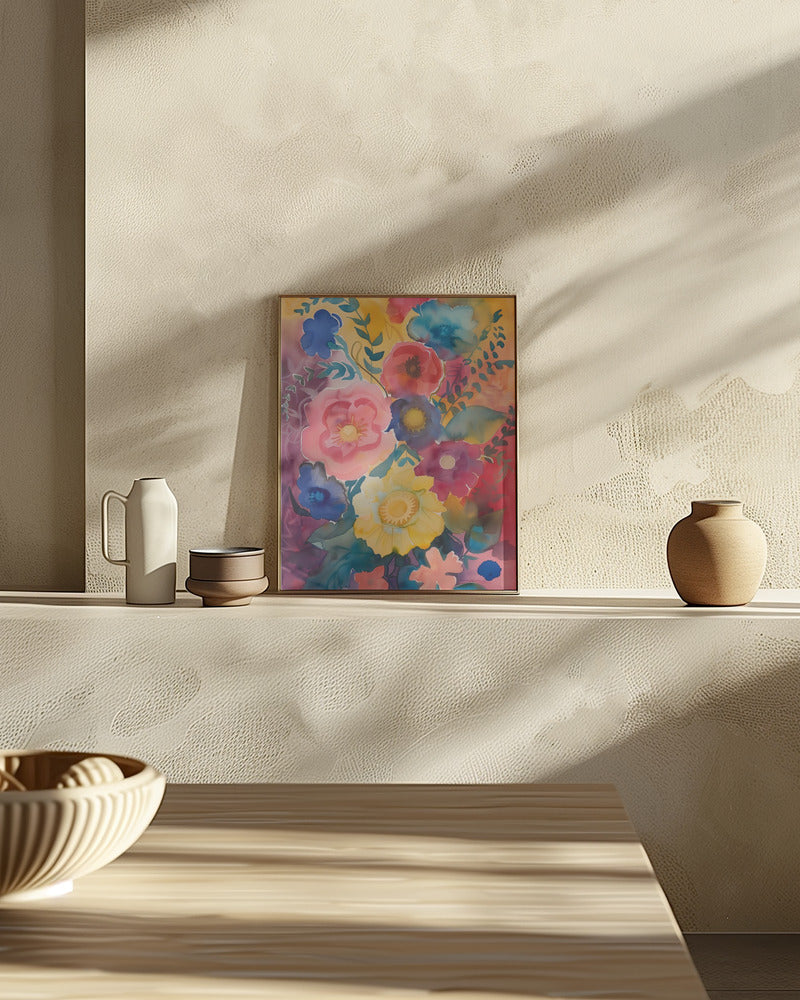 Watercolor Floral No. 6 Poster