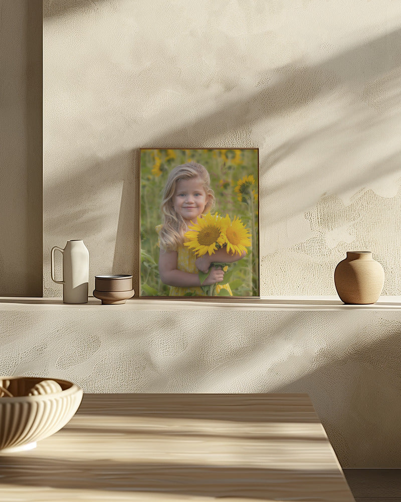 Sunflower girl Poster