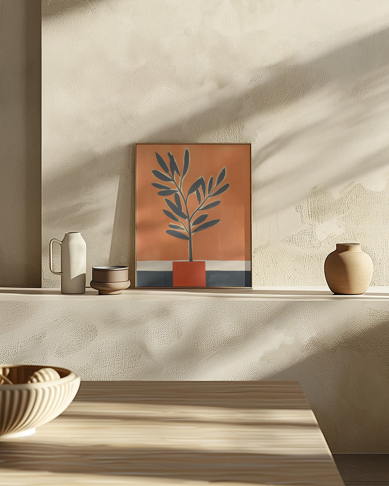 Orange Plant Poster