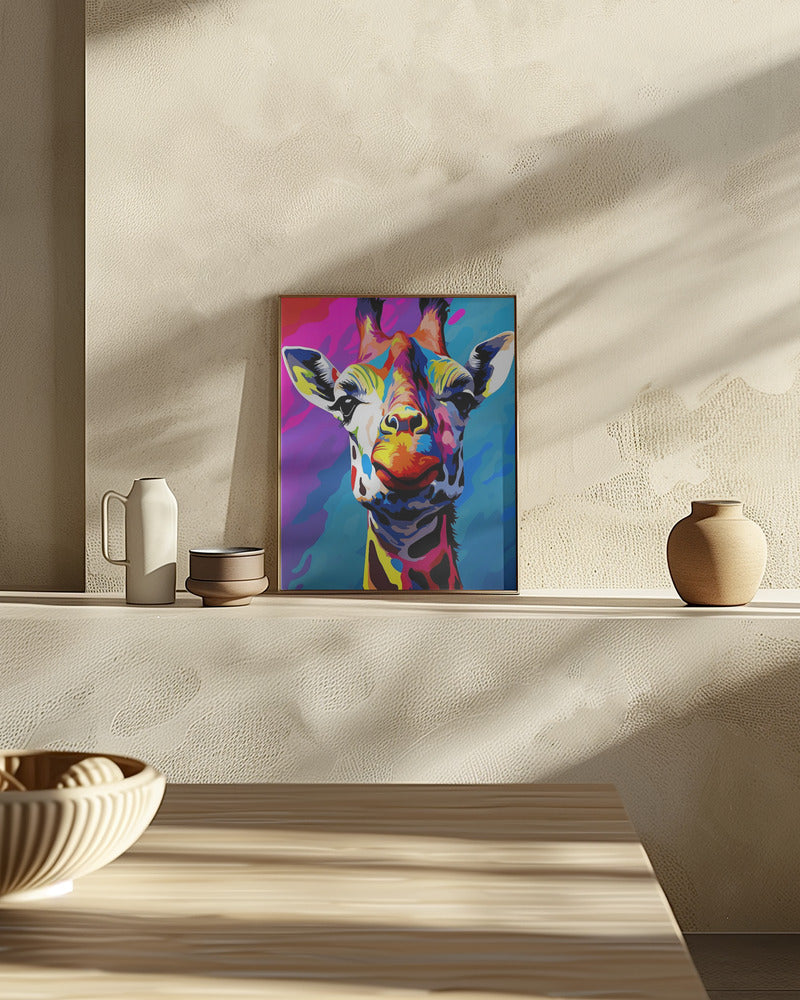 Giraffe Pop Art Poster