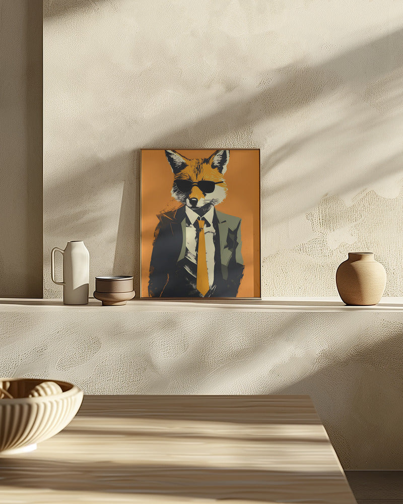 Fox In a Suit Poster