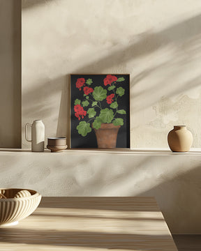 Red Geranium Poster