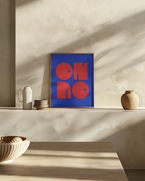 Oh No Dark Blue Recovered.psdratio 3x4 Print By Bohonewart Poster