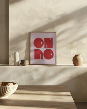 Oh No Pink Red.psdratio 3x4 Print By Bohonewart Poster