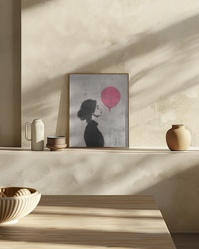 The Girl With the Pink Balloon Poster