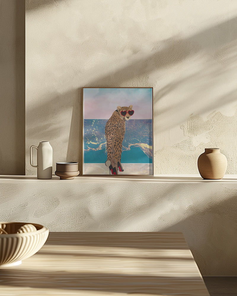 Cheetah on holiday Poster