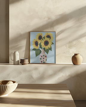 Vase of Sunflowers Poster