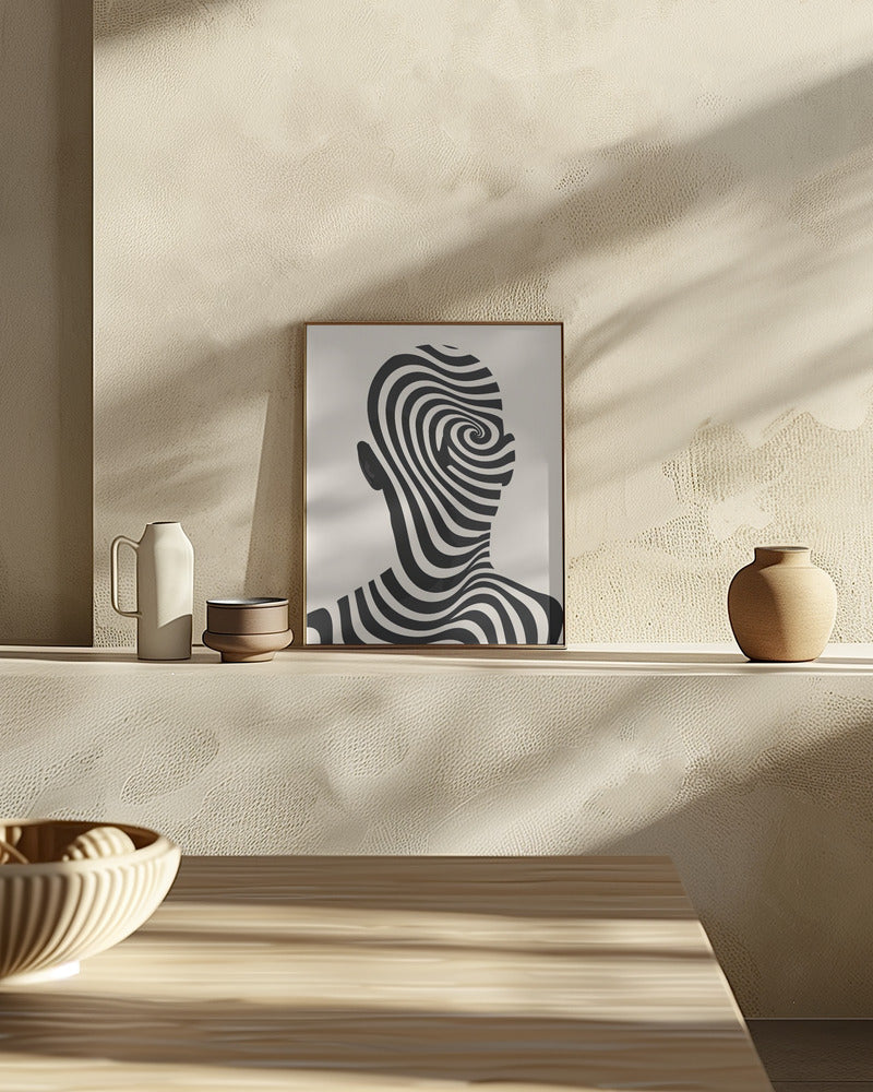 Striped Man Poster