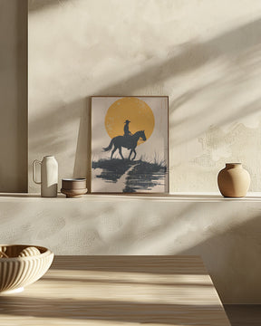 Cowboy In the Sunset Poster