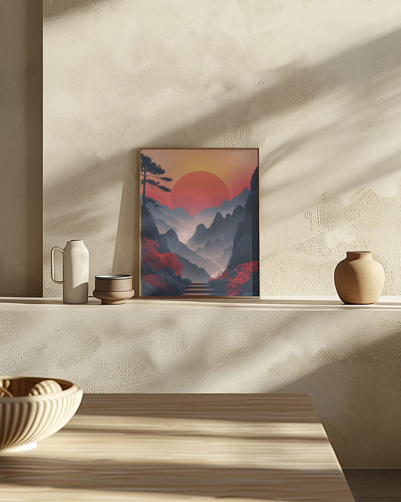 Sunset In the Mountains Poster