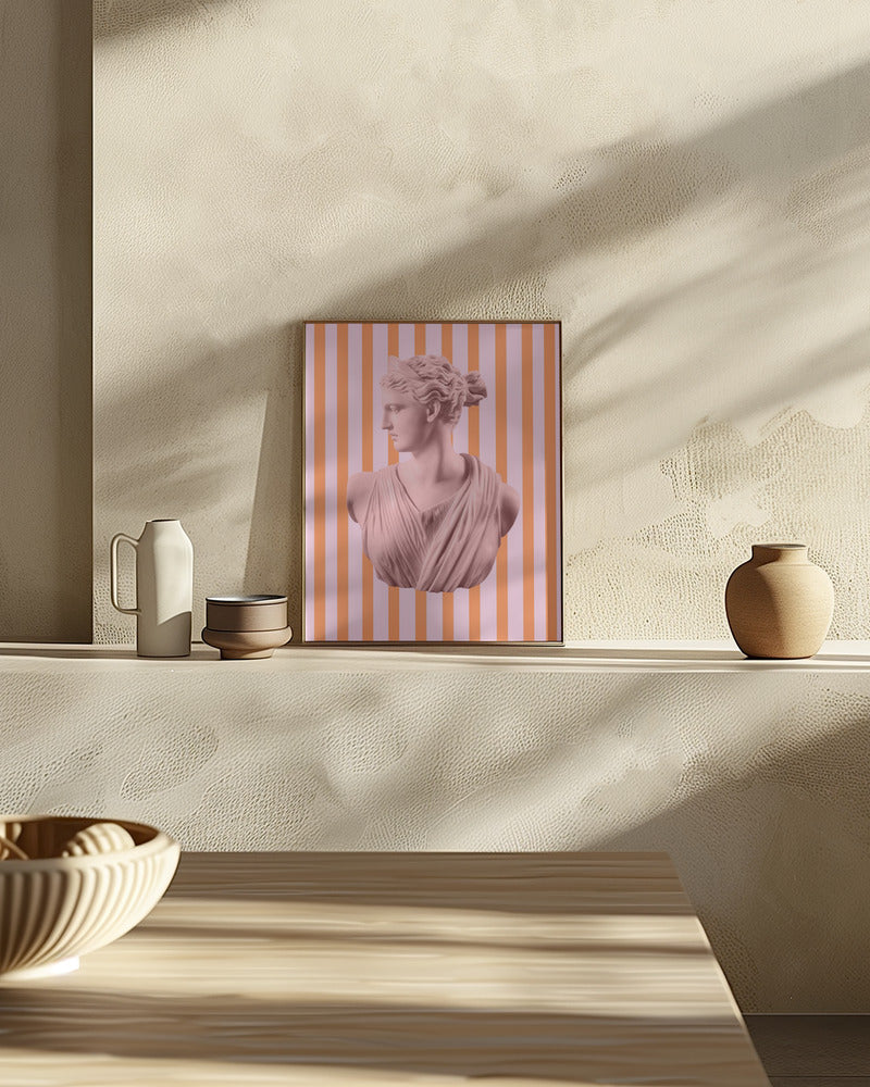 Artemispinkorangestripes Ratio2x3 Poster