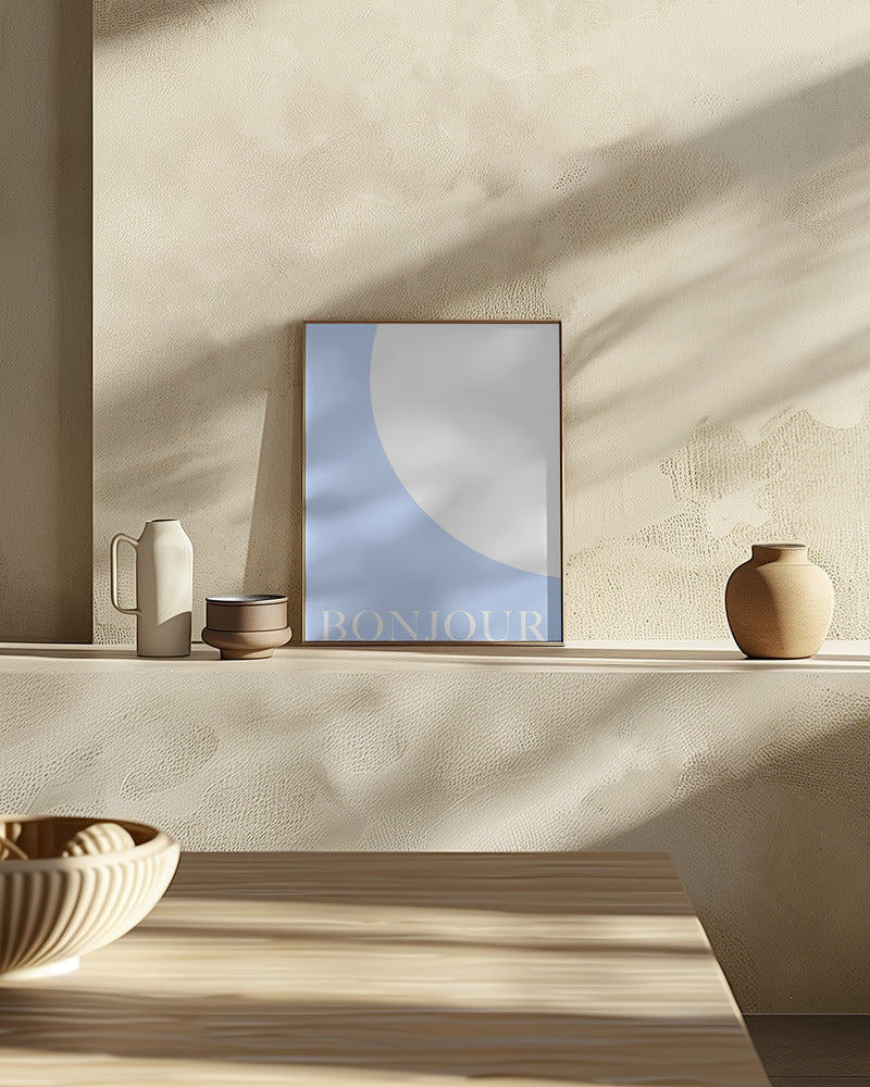 Bonjourblueandwhite Ratio2x3 Poster