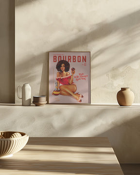 Babes of Bourbon Vol 8 Vintage Pinup Girl With Afro Poster