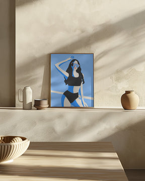 Blue Sport Girl Poster