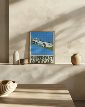 Superfast Race Car Poster