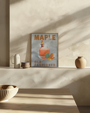 Maple Old Fashioned Cocktail Poster