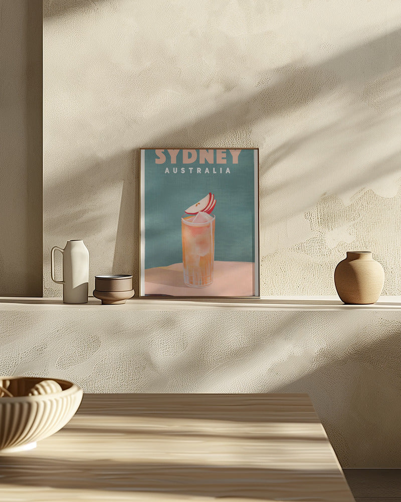 Sydney Australia Cocktail Bar Decor Poster