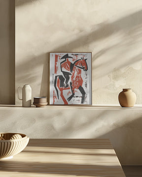 Abstract Horse Rider Poster