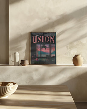 USION Fiction Vaporwave travel poster Poster