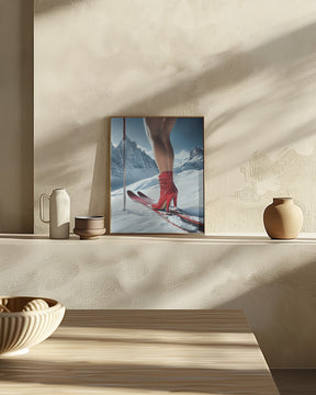 Ski Glamour High Heels Poster