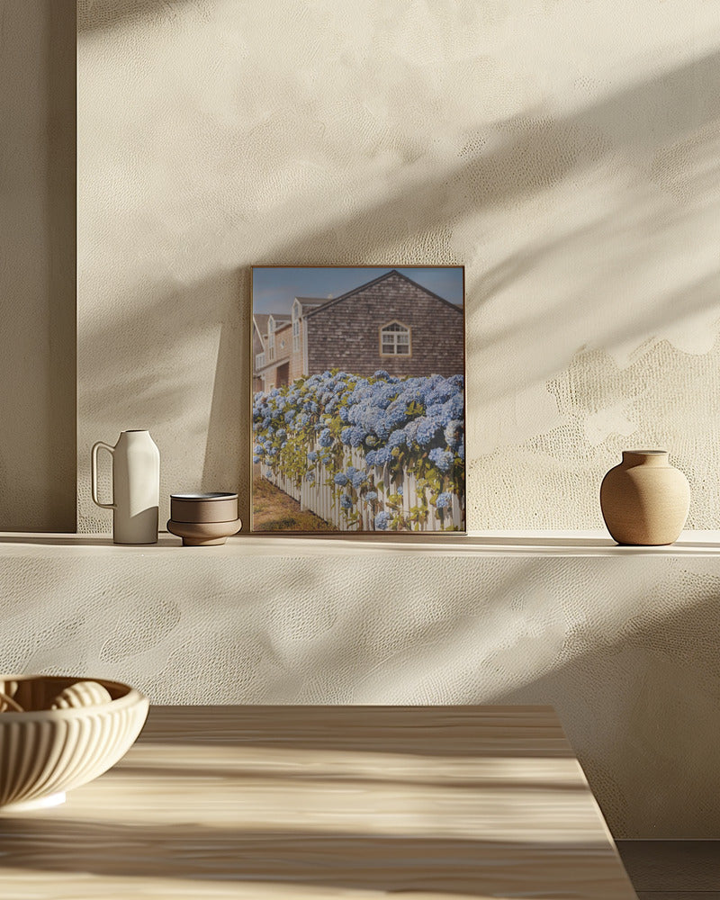 Cannon Beach Hydrangeas Poster