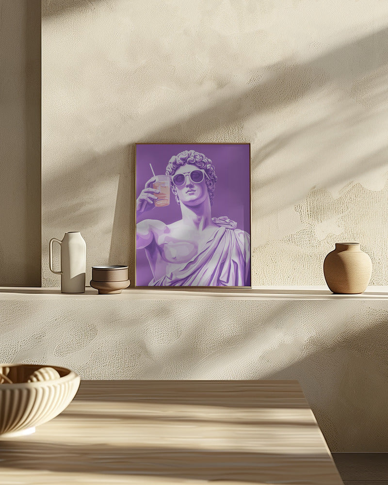 Greek Statue Cheers Poster