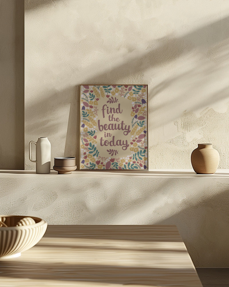 Find the beauty in today Poster