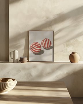 Striped balls Poster