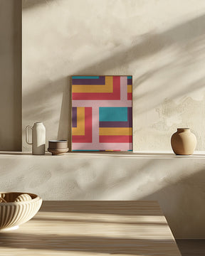 Abstract Mod Cubes M Poster