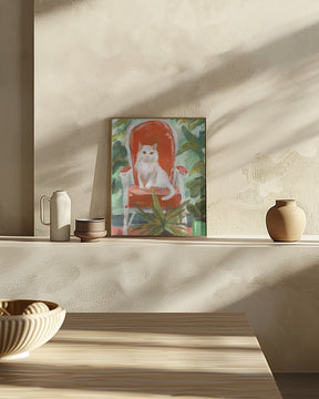 Indoor Jungle Cat Painting Poster