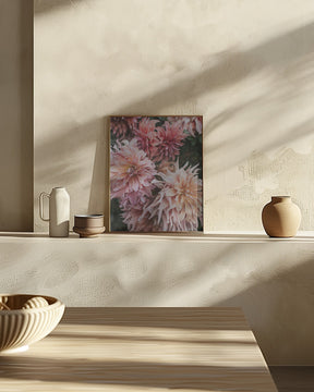 Pink Dhalias Poster