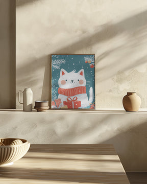 Christmas Cat Poster