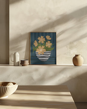 Striped Vase Poster